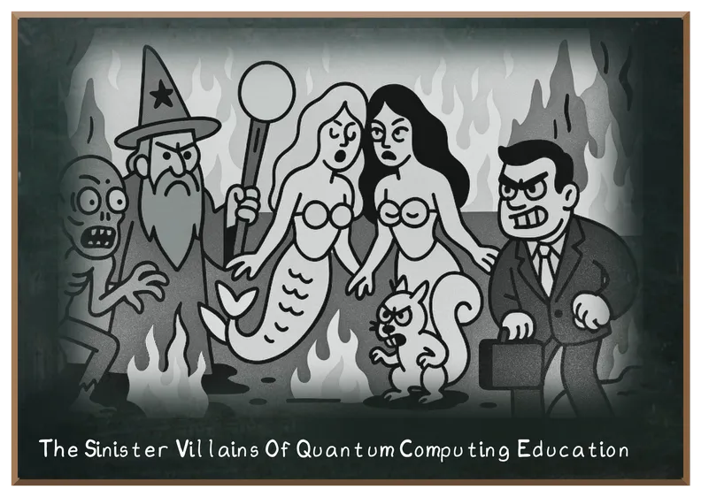 The Sinister Villains Of Quantum Computing Education